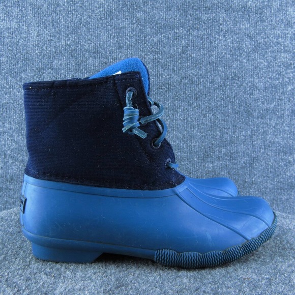 Sperry Blue‎ Duck Boots Women 6 Medium Lace Up Rubber Waterproof Casual - Picture 4 of 8